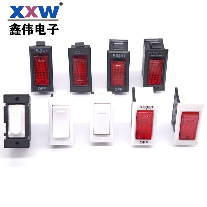 Two-In-One Overload Protection Switch for Power Strips, Overcurrent Protection Rocker Switch, Overload Protector, Boat-Type Switch