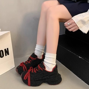 2025 New Dad Shoes for Women with Rhinestones Full of Diamonds and Thick Soles Niche Sports and Casual Shoes for Women