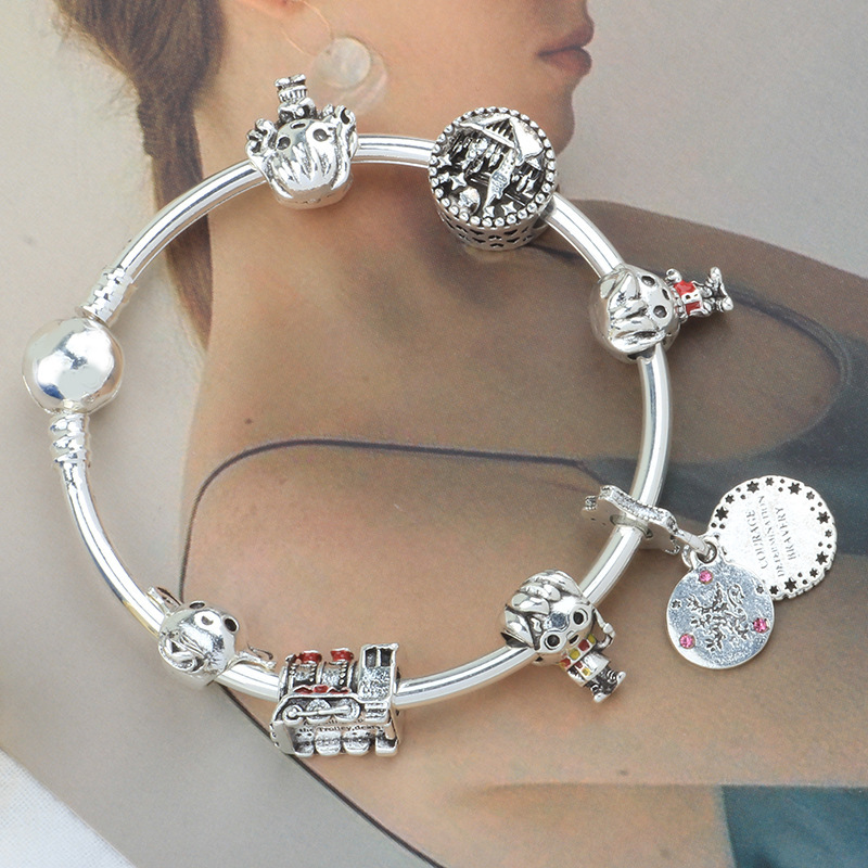 Cartoon Style Animal/Zodiac Alloy Cartoon Plating Beads Zircon Bracelet, Bracelet