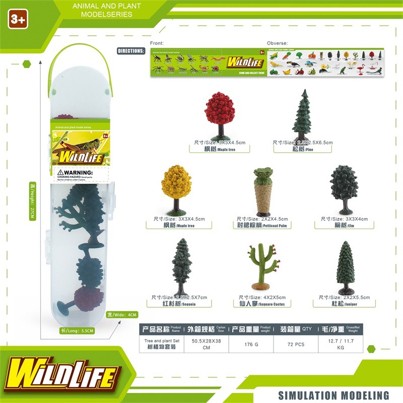 Simulación de exportación transfronteriza Mini pájaro planta insecto vegetal fruta modelo traje decoración de escritorio adornos estáticos