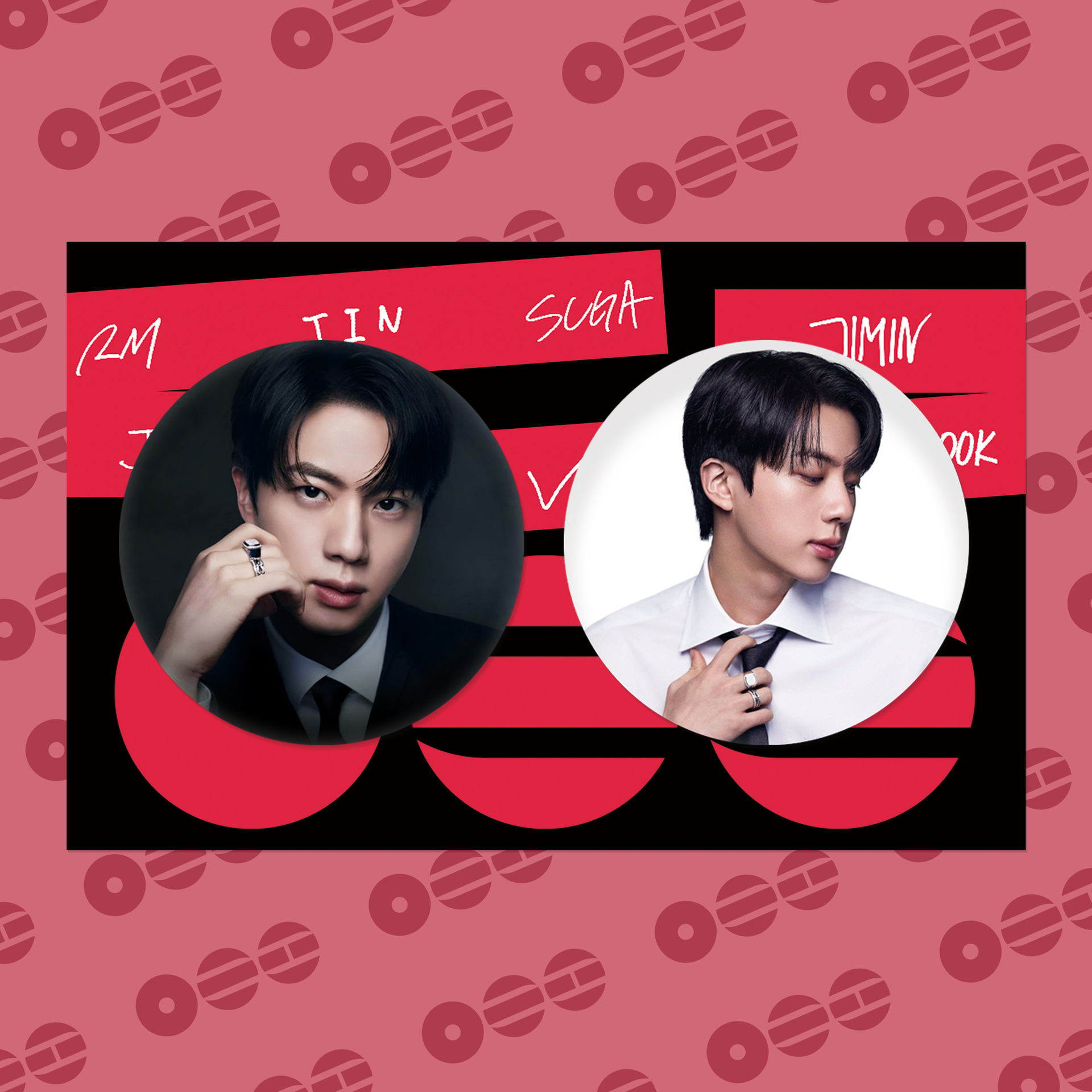 CL30 2PCS/Set BTS J-HOPE Tinplate Badge JIMIN 5th Album ARIRANG Accessories Star Periphery 30CL