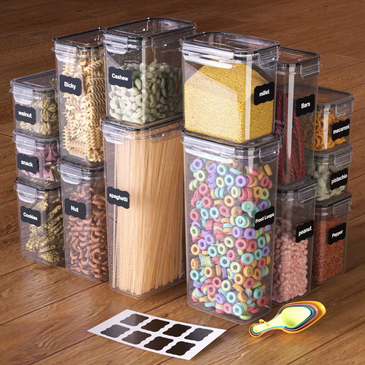 Refrigerator fresh -keeping box transparent kitchen food sealed plastic grain miscellaneous grain household storage tank sealing tank