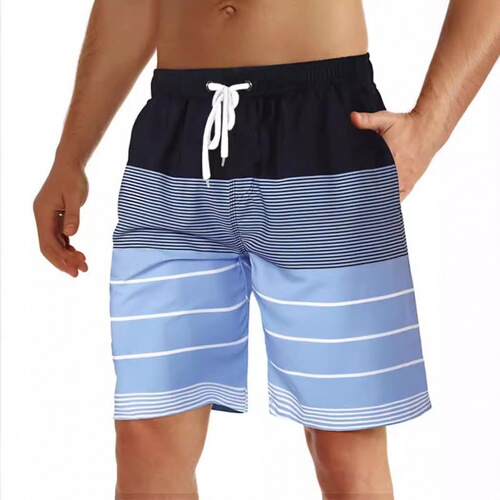 Relaxed European and American Men's Summer Surf Shorts with 3D Printed Cat Pattern Casual Sport Shorts