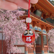 日本清水寺达摩水音铃健康厄除御守纯铜水音铃手机挂件铜制