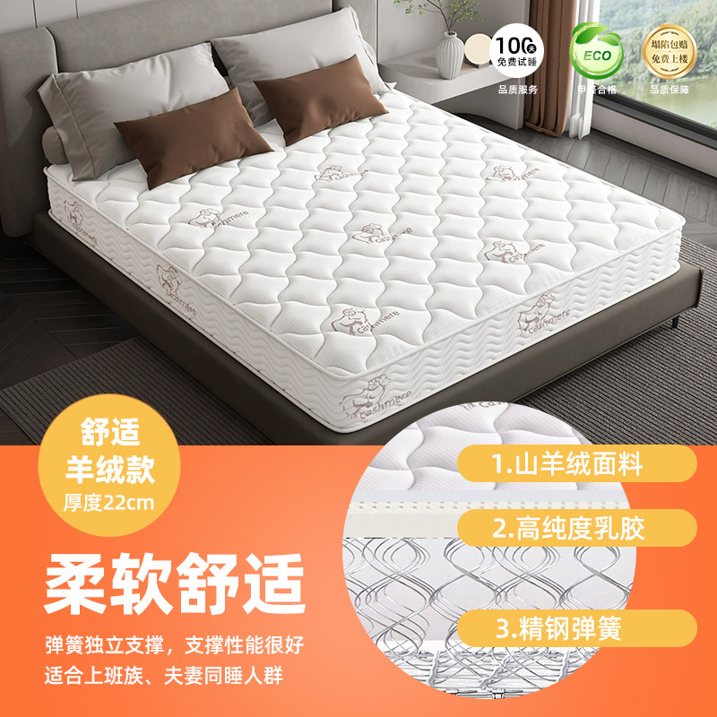 席梦思床垫软硬两用20cm厚1.8米1.5m家用宿舍经济型独立弹簧床垫|undefined