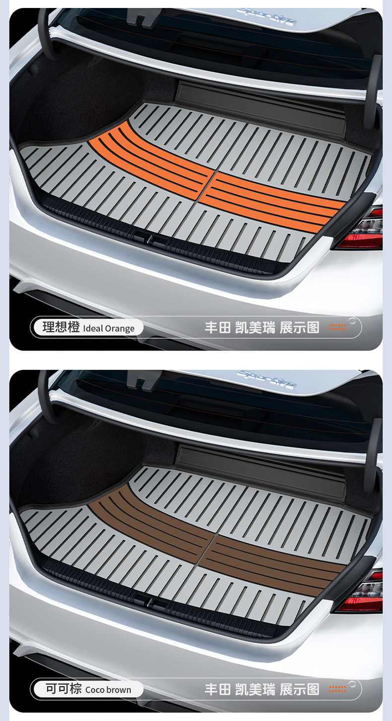 Toyota Prado Camry Highlander Avalon Rongfang Platinum 7 3X Special Colorful Tpe Trunk Mat