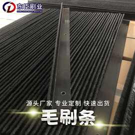 黑条刷 氧化黑铝合金条刷 快递伸缩机配件毛刷 F型H型毛刷条