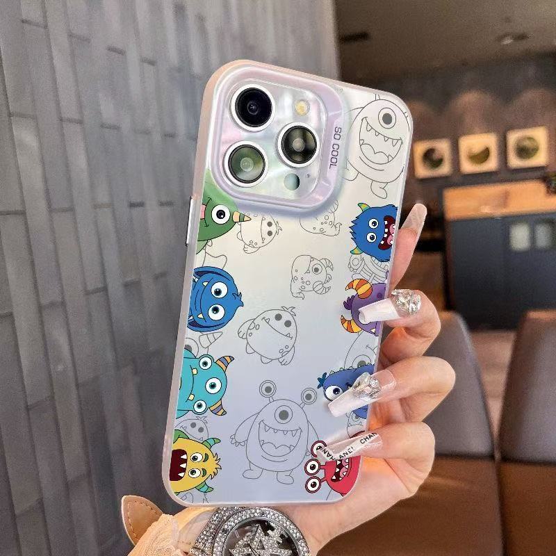 Pequeño monstruo para iPhone 16 funda para teléfono móvil Apple 15promax/14 lindo 13pro12 personalidad 11 Europa y América