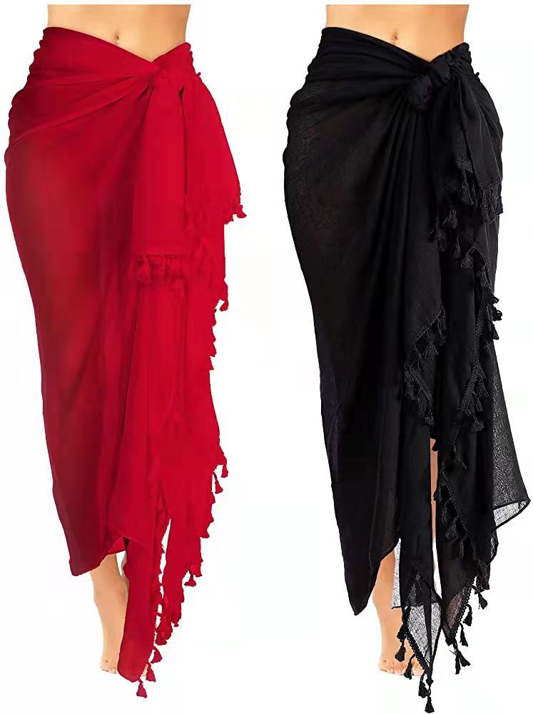 189g Weight Scarf Classification Swimming Pool, Beach Occasion Polyester Material Solid Color Pattern Summer Season Women's Gender Vacation Style Women's Solid Color Polyester Vacation Beach Towels 6