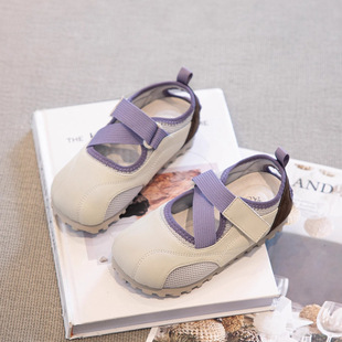 Girls Mary Jane Sandals 2025 Spring and Summer New Children's White Shoes Girls Ballet Shoes Soft Sole Hollow Princess Shoes