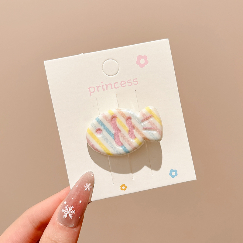 2025 nueva horquilla de dopamina de verano linda horquilla de flequillo de todo fósforo niña coreana pinza lateral accesorios para el cabello sombreros