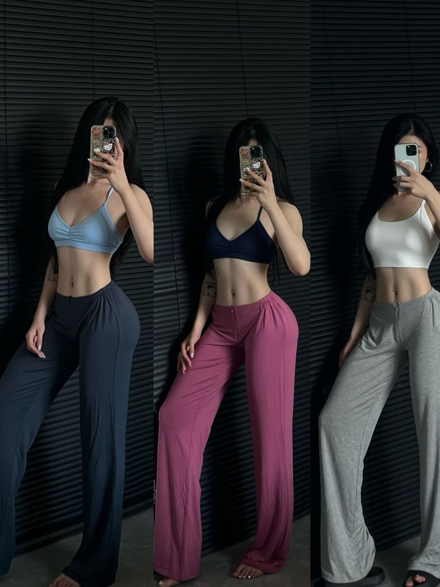 Cremallera enorme, cómodo, drapeado, yoga, pantalones deportivos Pilates, cintura pequeña pura, pantalones rectos para mujer