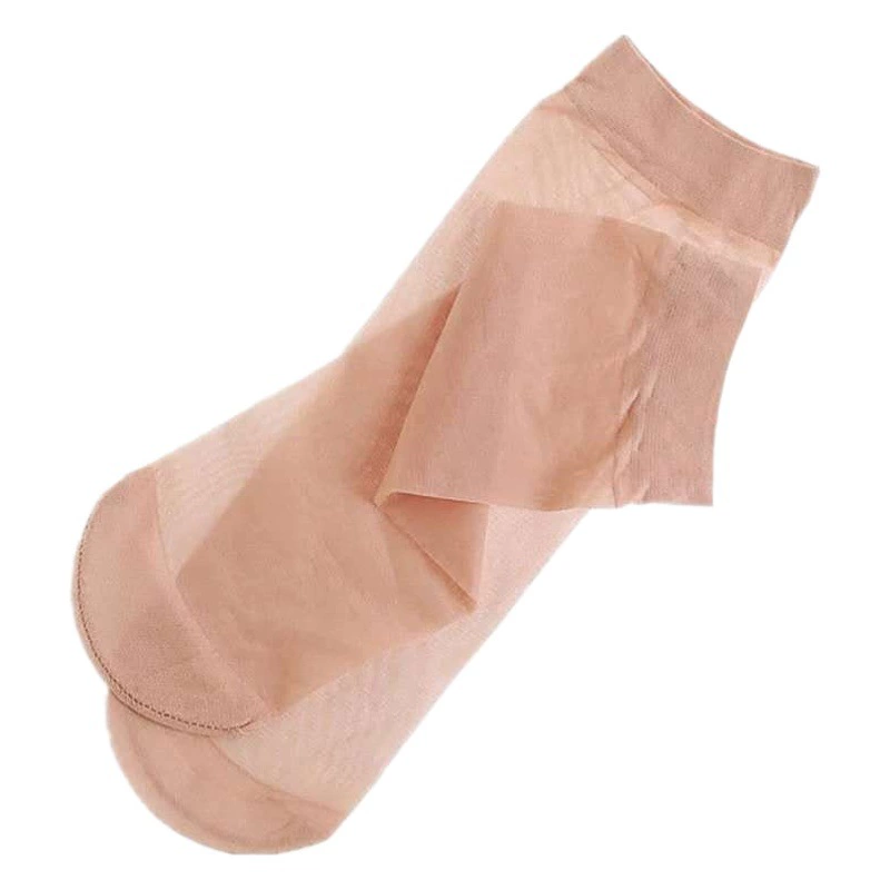 Носки-чулки из стальной проволоки, не зацепляющиеся, телесного цвета, из шелковистой пряжи, женские летние тонкие прозрачные короткие чулки оптом