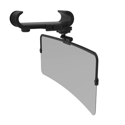 Car day and night Sun visor rearview mirror - black-push-pull-single-piece
