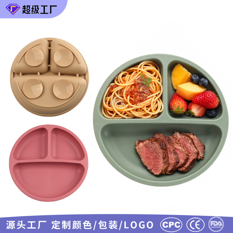 Silicone Lunch Box Microwave-Safe Heating Food Container Set with Compartments, Fresh-Keeping Box, Baby Small Lunch Box, Heatable