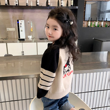 女童卡通毛衣外套2024年春季新款韩国宝宝洋气开衫童装一件代发潮