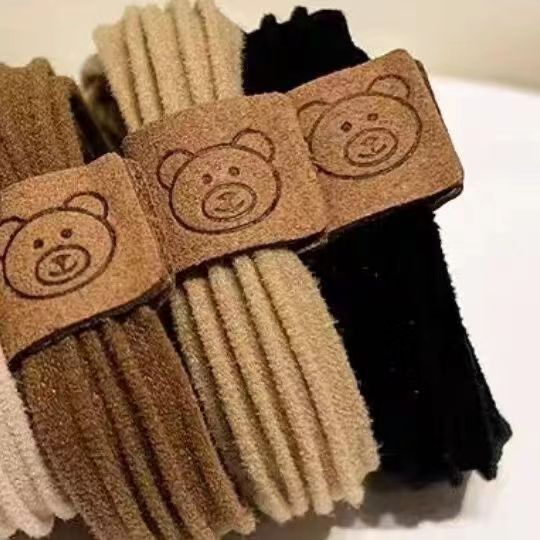 Banda de pelo de oso alta cola de caballo banda de goma corbata de pelo femenino cuerda de pelo alto elástico grueso bola gruesa cuerda de pelo accesorios para el cabello femenino image 5