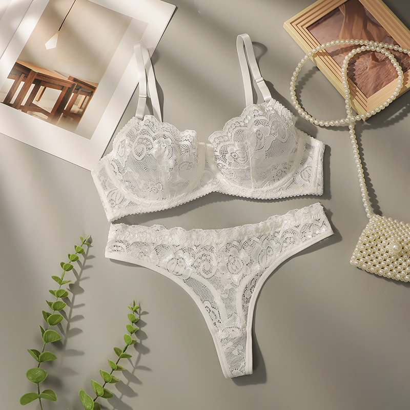 Cross-border European and American foreign trade sexy lingerie set, lace trim two-piece set, multi-color three-point lingerie set Cross-border European and American foreign trade sexy lingerie set, lace trim two-piece set, multi-color three-point lingerie set