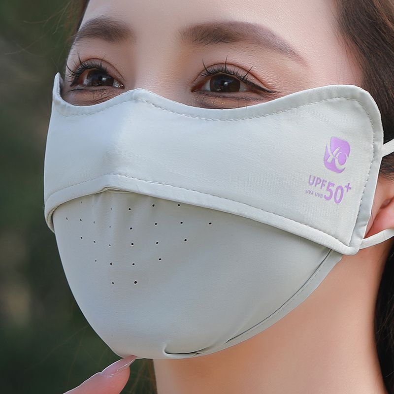 Eye-protecting corner ice silk high-end beauty sunshade women's 3D stereoscopic breathable full-face UV shield summer mask