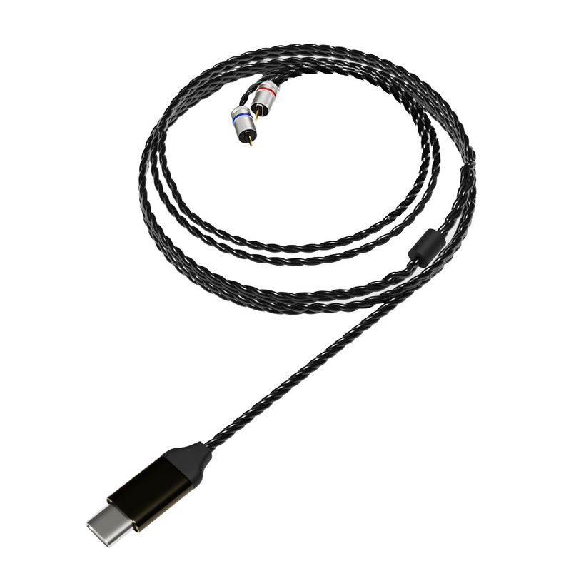 CCA JT2数字解码4股100芯线控无氧铜0.75双针Type-c插口编制线材|undefined