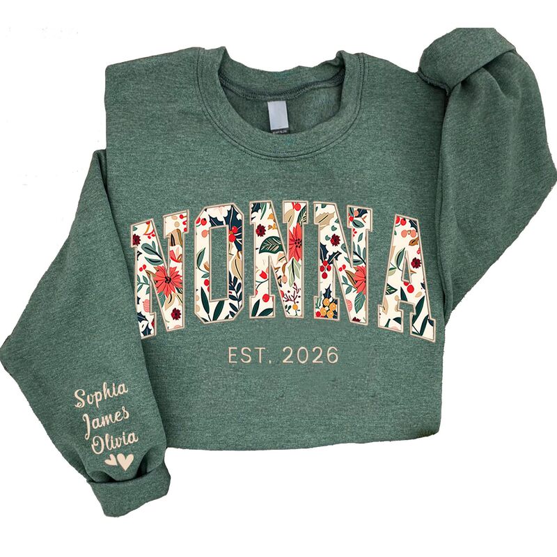 2025 Cross-Border Amazon Autumn and Winter Women's New Strange Letter Happy New Year Printed Women's Round Neck Sweatshirt