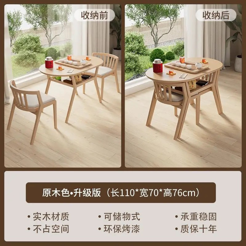 Salón de madera tronco balcón ocio mesas y sillas tres piezas conjunto pequeño conjunto de madera sólida mesa de té una mesa dos sillas mesa redonda combinación