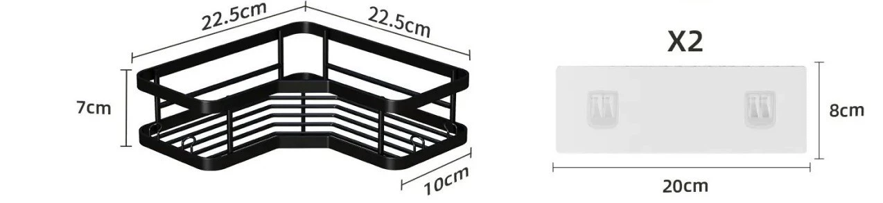 Strict selection of bathroom shelves, hand -toilet, bathroom wall, free punch shower room wall -mounted storage shower gel triangle