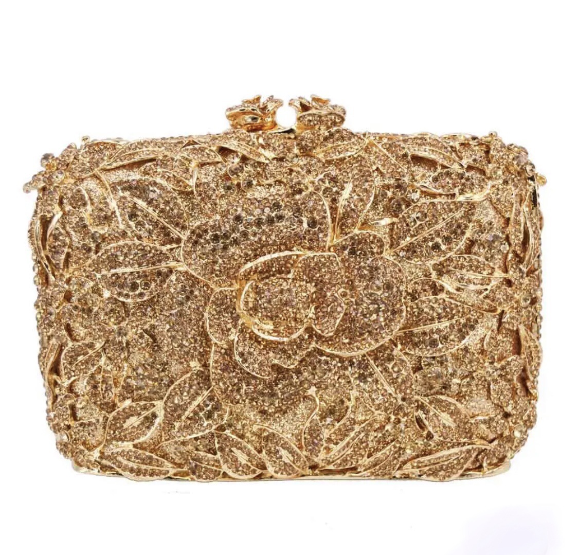 Selección estricta de diamantes transfronterizos bolsas de cena rosa pastel hueco bolsas de mujer bolsas de diamantes llenas bolsas de mano bolsas de vestido