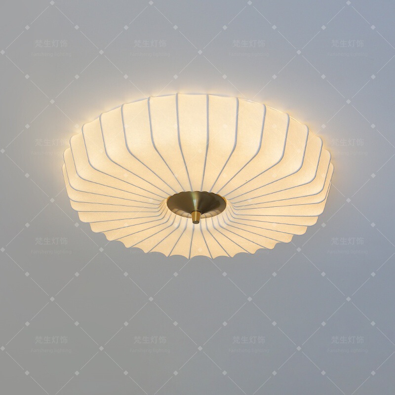 Mid-Century Modern German 1960S Vintage Style Ceiling Light Italian Retro Bedroom Study Dining Room Fabric Lighting Fixtures