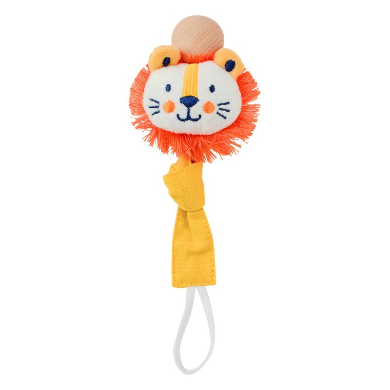 Мультяшная плюшевая кукла из хлопковой ткани с защитой от падения цепи Прорезыватель цепи лиса Лев медведь цепочка для соски