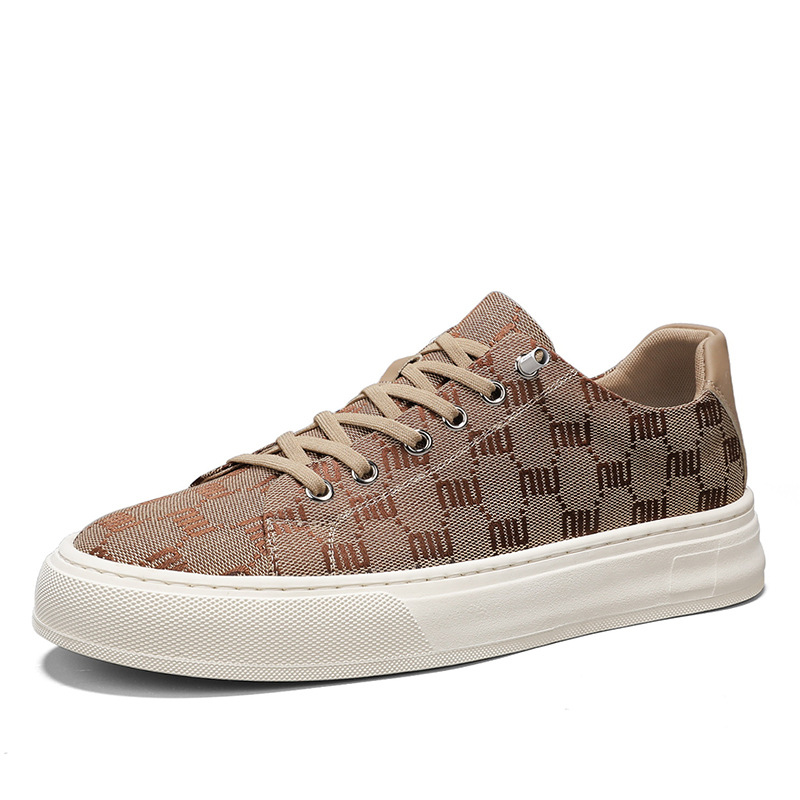 Primavera nuevos zapatos de panel de tela transpirable de cuatro estaciones para hombres, zapatos blancos casuales de todo fósforo para estudiantes de moda, zapatos deportivos de moda para hombres