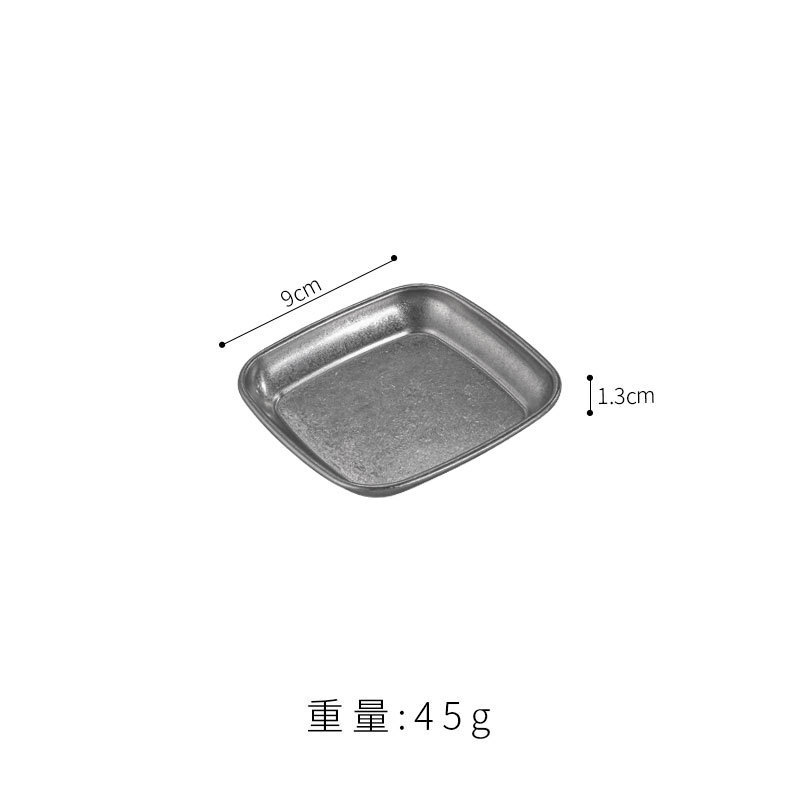 レトロ304ステンレス焼肉調味料料理皿鍋焼き物付小皿韓国式食器|undefined