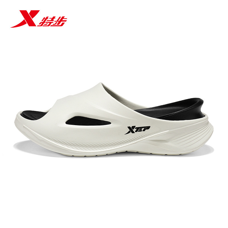 Xtep スリッパメンズトレンディシューズ 2025 新しい滑り止めアウターウェアスポーツ厚底スリッパ屋内入浴サンダル|undefined