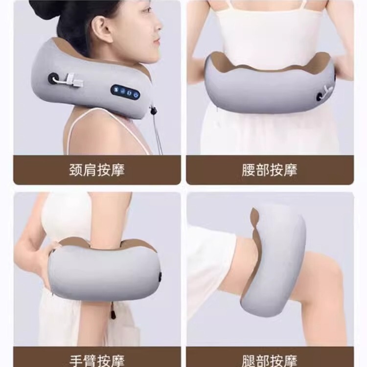肩口マッサージ枕家庭用多機能加熱ネックガード振動揉みストールマッサージ器旅行マッサージ枕|undefined