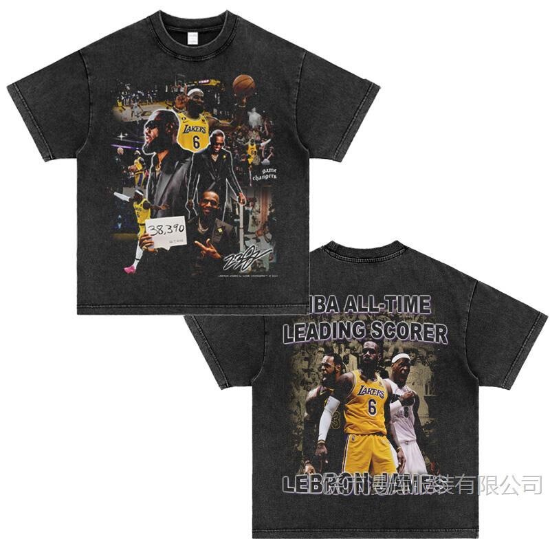 Pure Cotton Short-Sleeve T-Shirt for Men with Small Neckline, Historical Record 38 James, Heavyweight 8 American Style Points 38 Lebron Pure Cotton Short-Sleeve T-Shirt for Men with Small Neckline, Historical Record 38 James, Heavyweight 8 American Style Points 38 Lebron