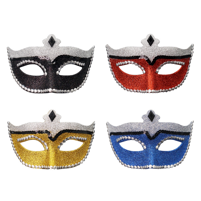 Ball de Halloween polvo máscara de mitad de cara máscara de baile de maquillaje damas disfraz de props máscara de fiesta