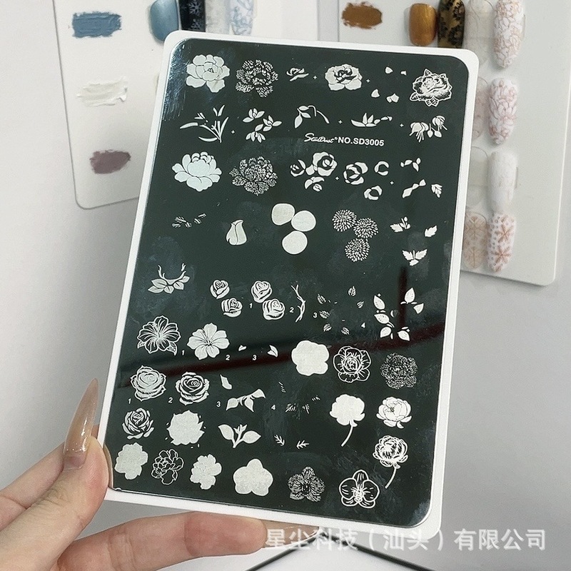 美甲印花转印钢板印花模板图样美甲印章转印多功能美甲DIY图案|undefined