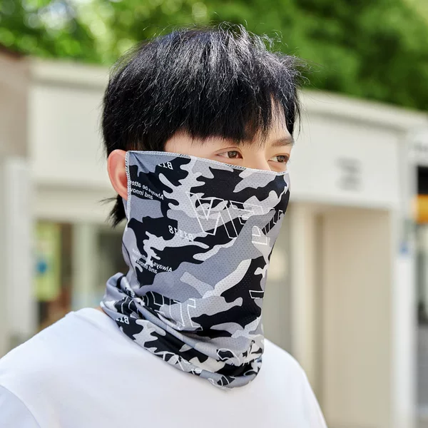 Sun protection mask full face neck protection mesh veil UV protection outdoor cycling summer collar thin cross-border wholesale