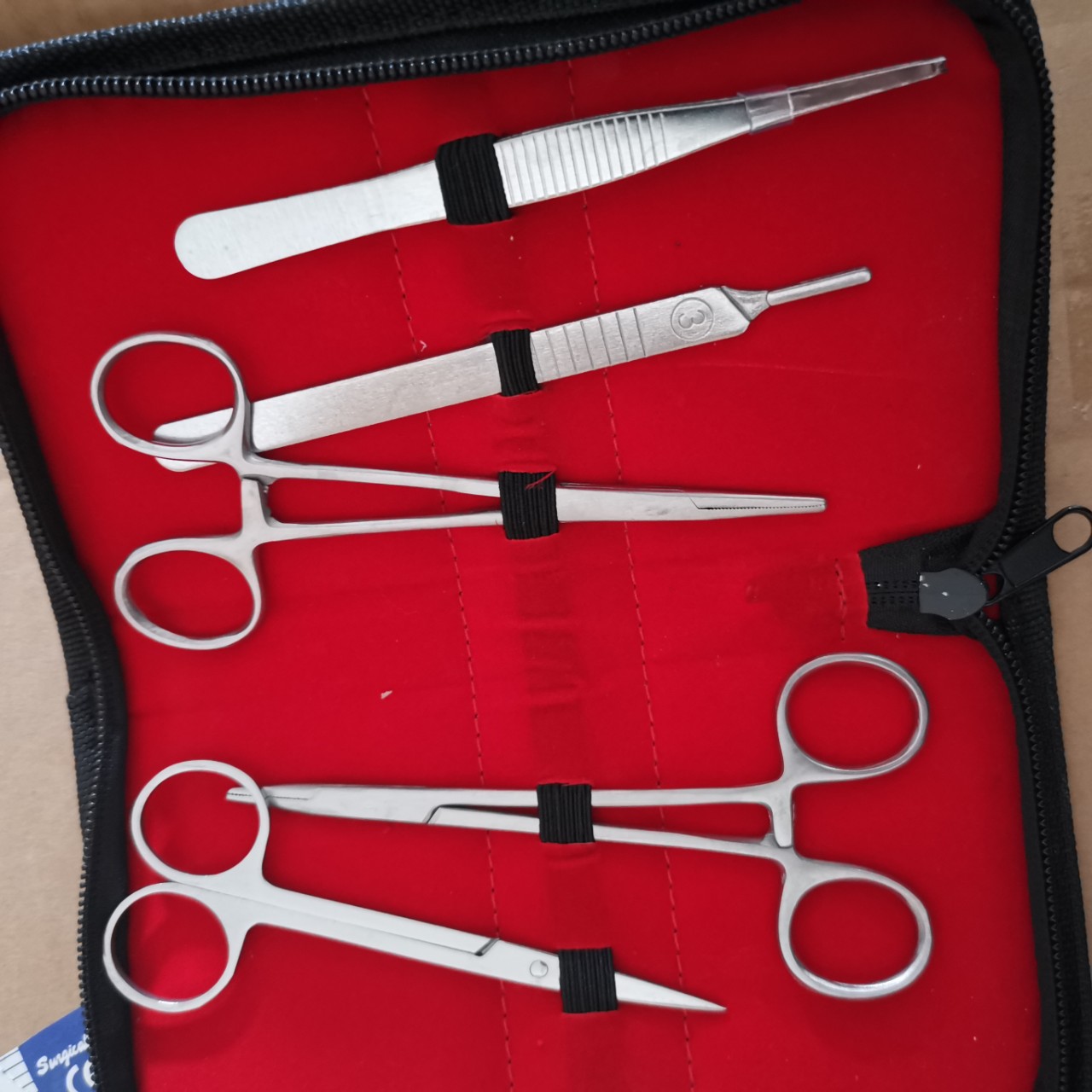 Kit de práctica de sutura oral kit de instrumentos herramienta de operación de entrenamiento de sutura quirúrgica material alicates tijeras pinzas hilo de aguja