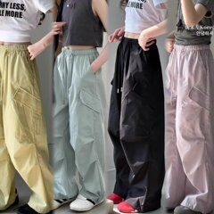 女童裤子夏季薄款2025新款工装裤大童初中生女孩青少年夏装伞兵裤