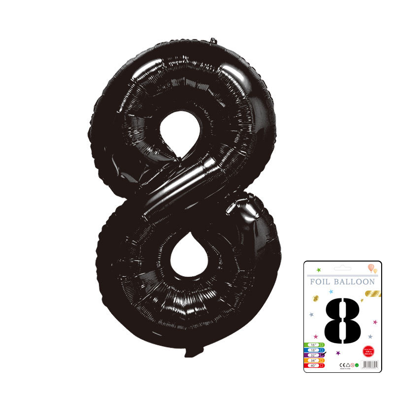 Globo digital de 32 pulgadas, embalaje de tarjeta de papel independiente, versión estadounidense, película de aluminio delgada, embalaje fino, papel de aluminio, globo de cumpleaños