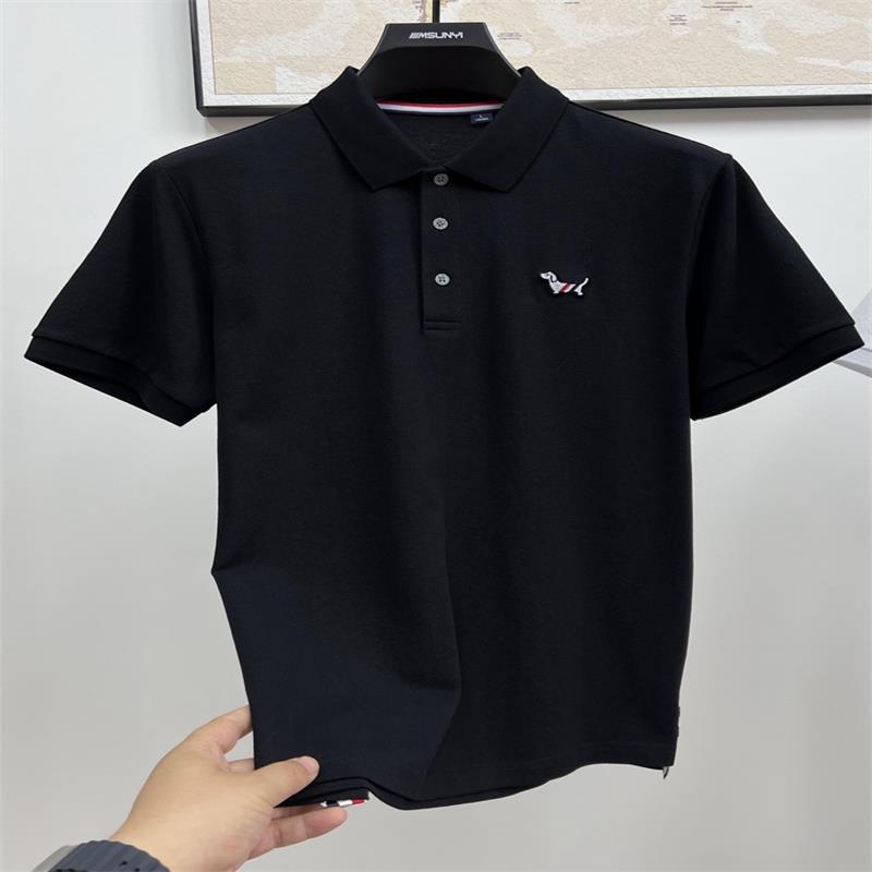 Men's Polo Shirt Summer Cotton Solid Colour Short Sleeve Top_voghion.com