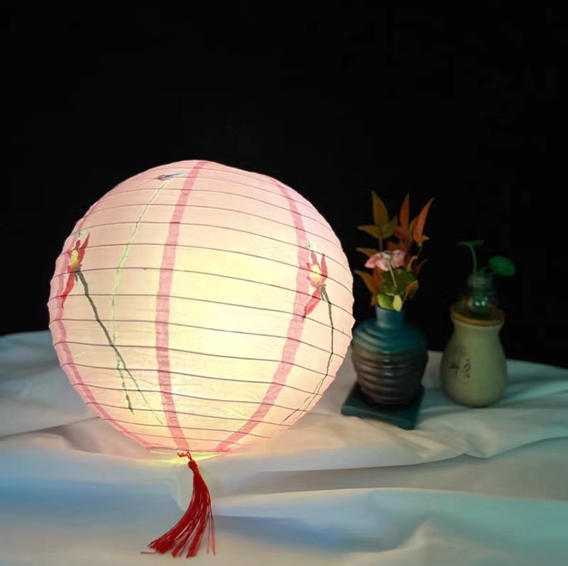 中秋の提灯2024冬瓜の紙の提灯中秋の装飾の掛け物の子供はdiyの材料を持って古風の装飾を包みます。|undefined