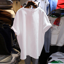 特价纯棉短袖T恤纯色空白版光版T恤宽松短袖t恤女工厂批发出厂价