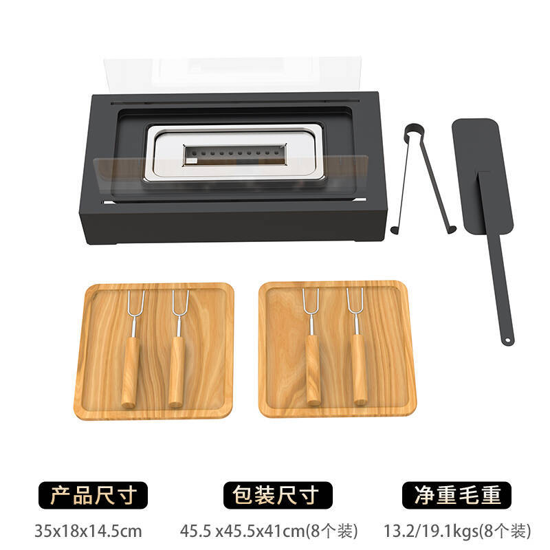 Chimenea de alcohol rectangular