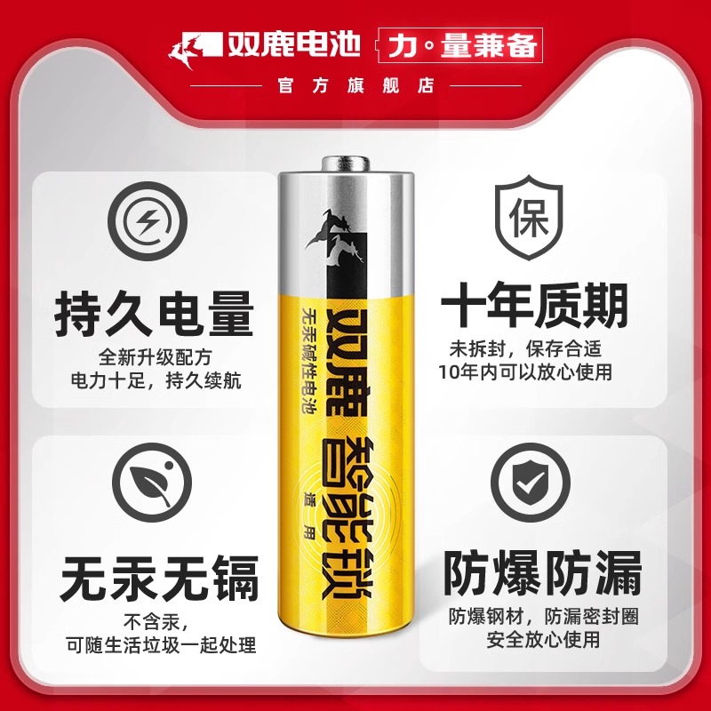 ♔ Shuanglu 스마트 잠금 배터리 No. 5 알카라인 지문 잠금 장치 스마트 도어 잠금 장치 전자 잠금 장치 비밀번호 잠금 장치 배터리 홈