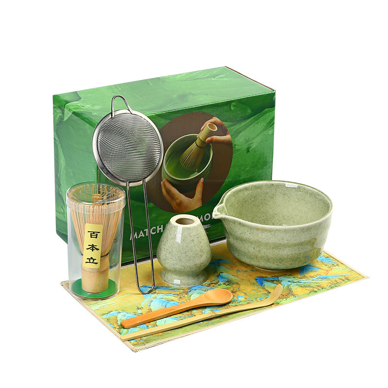 抹茶茶碗日本式抹茶宋代点茶道具陶磁器茶碗カップミキサー抹茶ブラシ茶コップセット|undefined