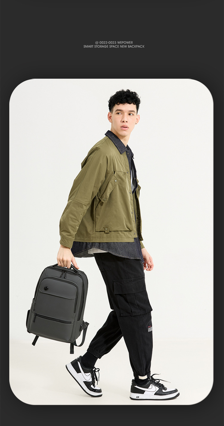 WEPOWER's new multi-functional business commuting computer backpack with USB and a large-capacity men's backpack Item Picture