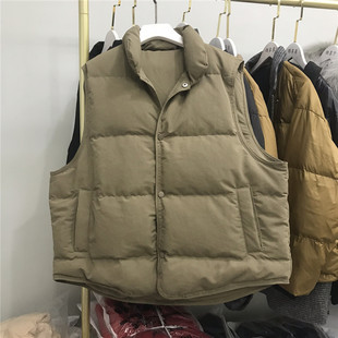Down Vest Women's white duck down vest outer wear 2023 autumn and winter outer wear Korean fashion waistcoat loose thickened coat