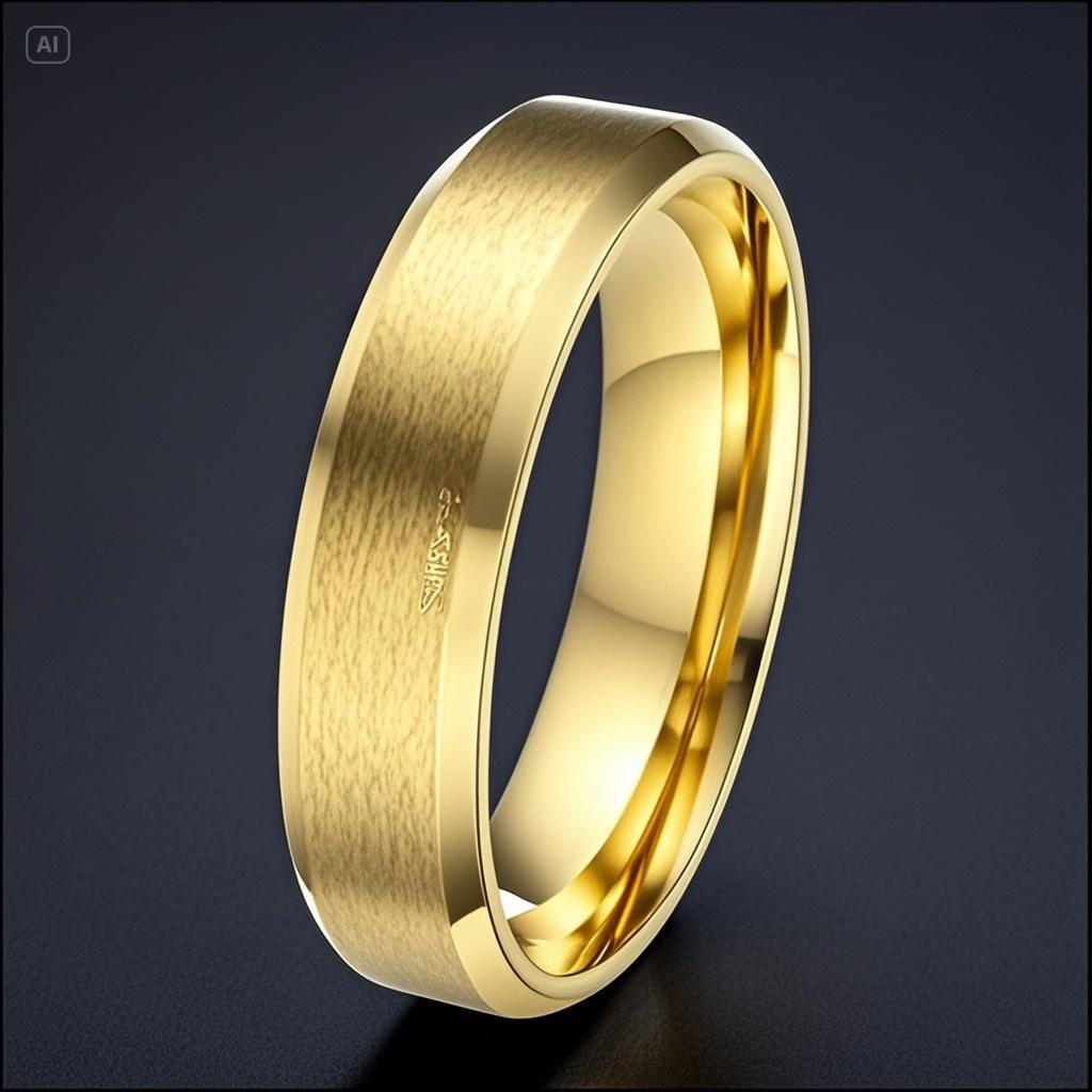 double-sided matte ring stainless steel